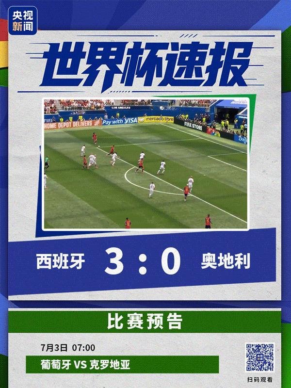 西班牙3-0奥地利 晋级16强 奥亚萨瓦尔梅开二度