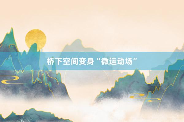 桥下空间变身“微运动场”