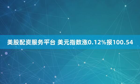 美股配资服务平台 美元指数涨0.12%报100.54